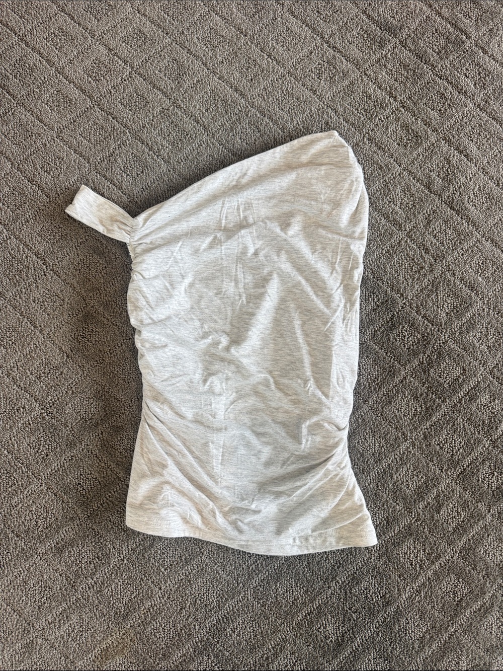 Princess Polly Light Gray One-Shoulder Ruched Camisole
